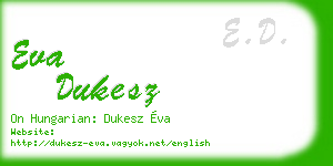 eva dukesz business card
